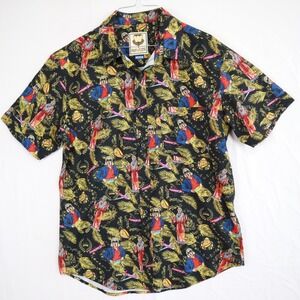 RSVLTS WWE Legends Shirt Mens Medium Ric Flair Nature Boy Button Up Short Sleeve